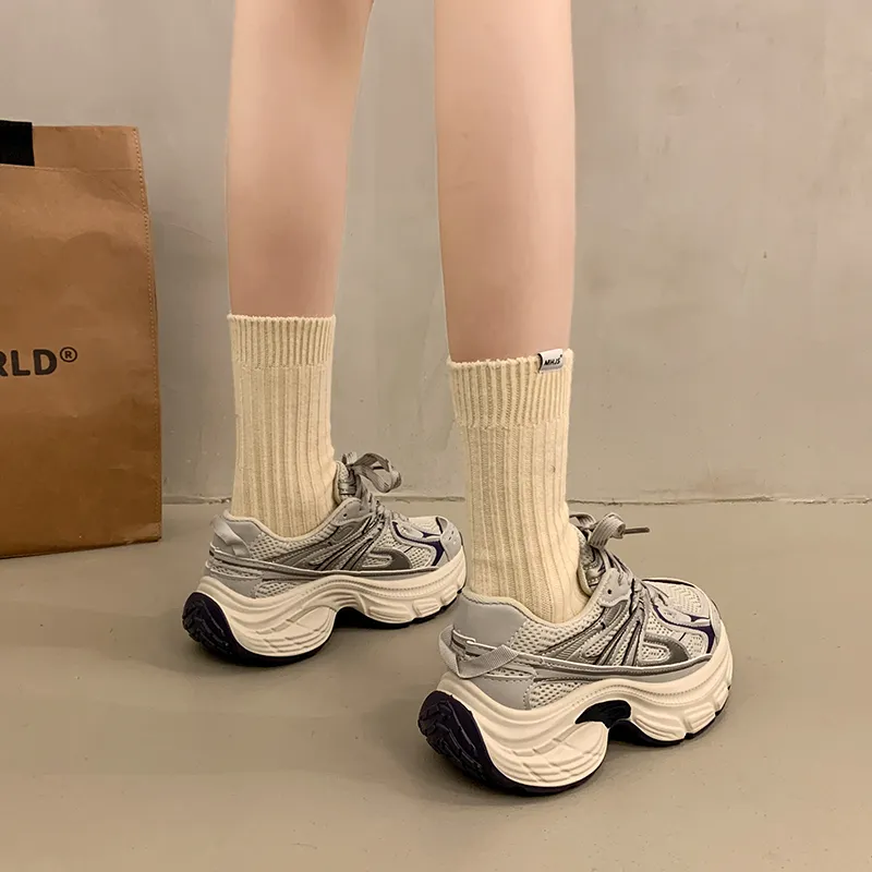Boldi Kuki Anti Slip Wear Resistant Low Top Chunky Sneakers Women's-11
