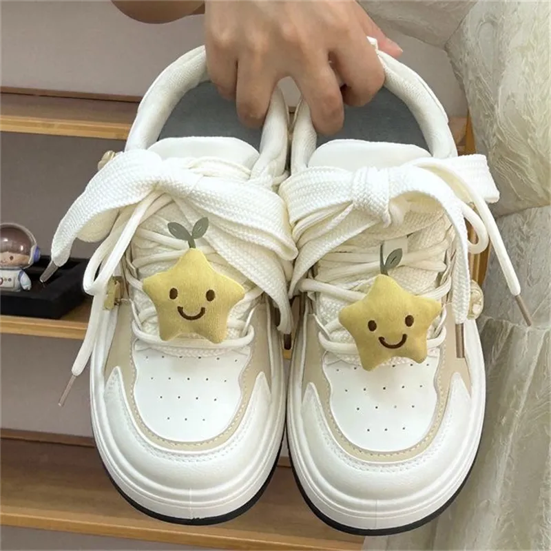 Boldi Kuki Anti Slip Wear Resistant Low Top Skateboard Shoes Women's Light Yellow Shopping Bag-2