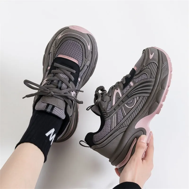 Boldi Kuki Slip Resistant Height Increasing Low Top Chunky Sneakers Women's-5