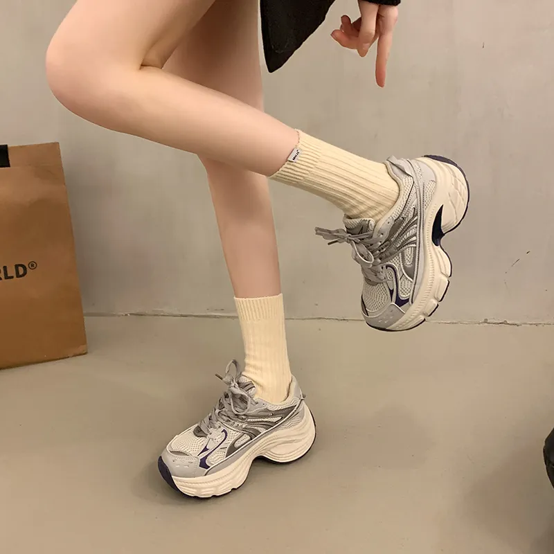Boldi Kuki Anti Slip Wear Resistant Low Top Chunky Sneakers Women's-5