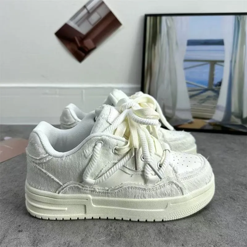 Boldi Kuki Anti Slip Wear Resistant Low Top Skateboard Shoes Women's White Shopping Bag-5