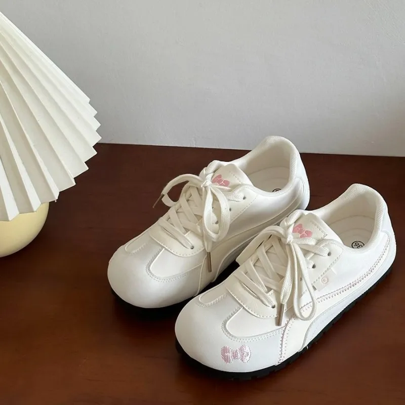 Boldi Kuki Slip Resistant Low Top Skateboard Shoes Women's White Pink-6