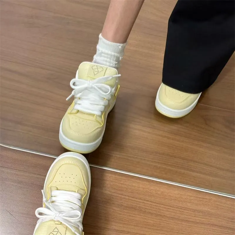 Boldi Kuki Anti Slip Wear Resistant Low Top Skateboard Shoes Women's Custard-2