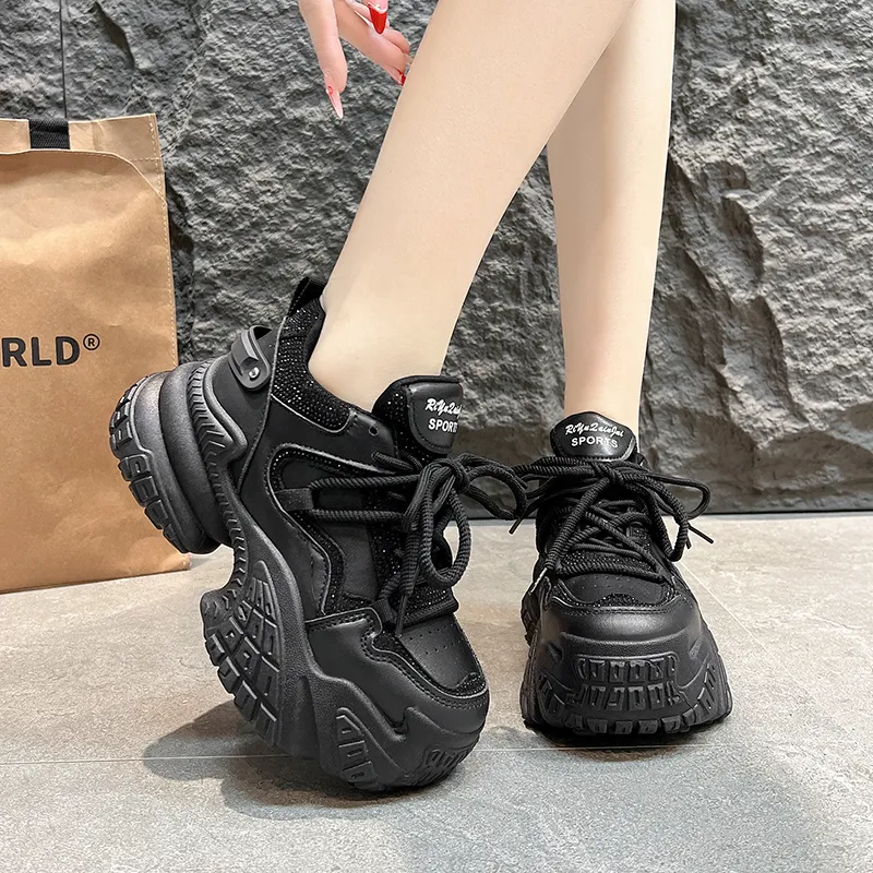 Boldi Kuki Slip Resistant Height Increasing Low Top Chunky Sneakers Women's-8