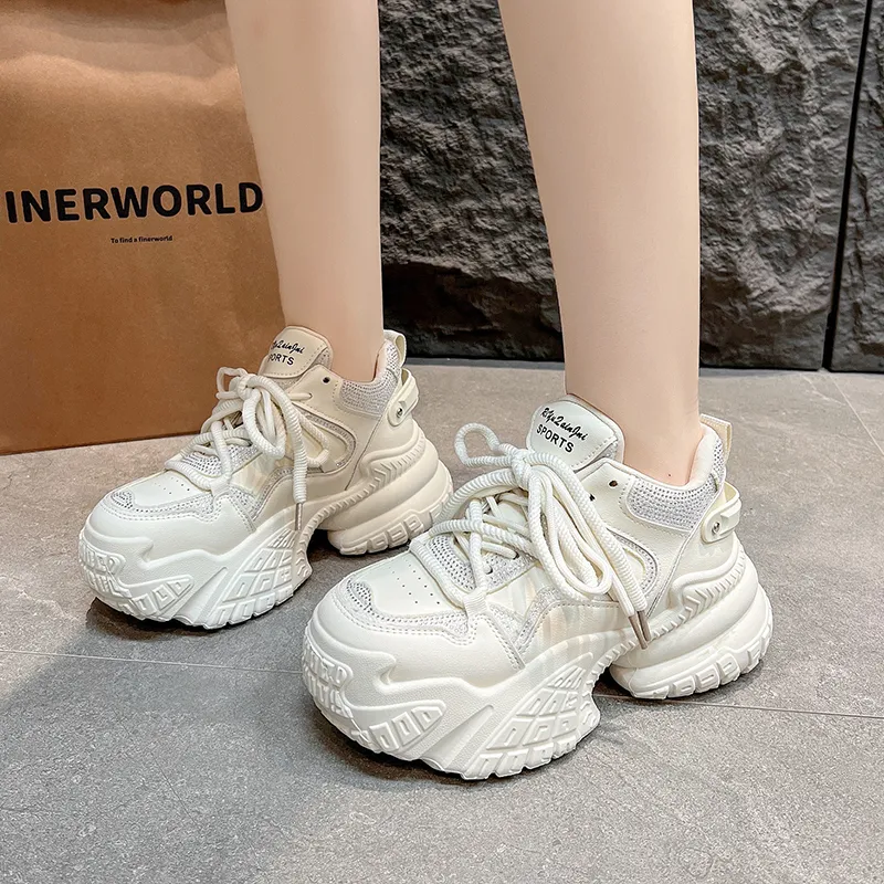 Boldi Kuki Slip Resistant Height Increasing Low Top Chunky Sneakers Women's-10