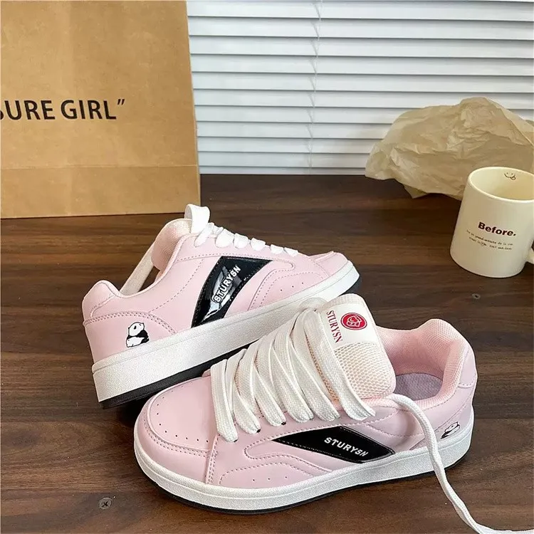 Boldi Kuki Non slip Lightweight Low Top Skateboard Shoes Women's Pink-2