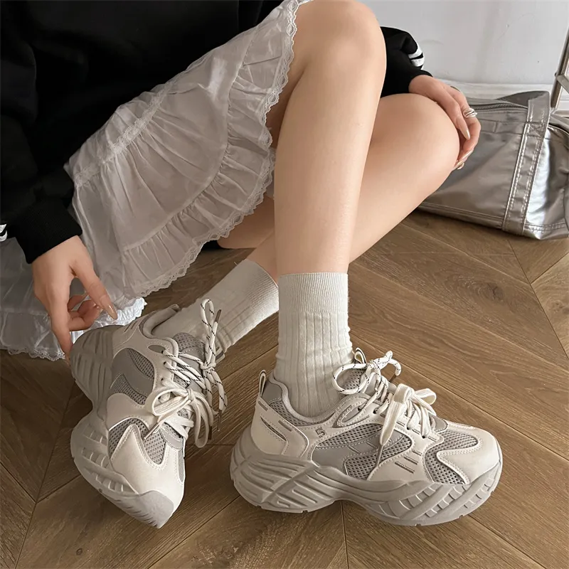 Boldi Kuki Slip Resistant, Height Increasing, And Breathable Low Top Chunky Sneakers Women's-18