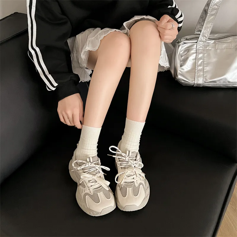 Boldi Kuki Slip Resistant, Height Increasing, And Breathable Low Top Chunky Sneakers Women's-19
