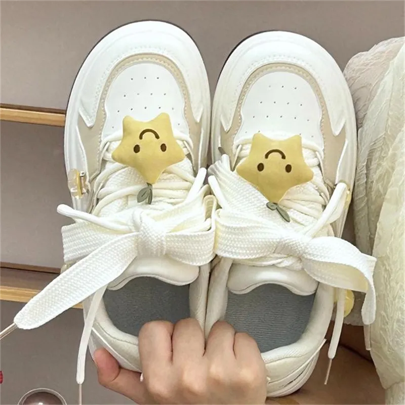 Boldi Kuki Anti Slip Wear Resistant Low Top Skateboard Shoes Women's Light Yellow Shopping Bag-1