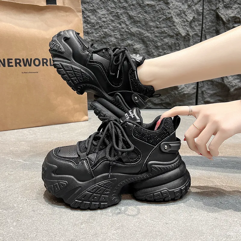 Boldi Kuki Slip Resistant Height Increasing Low Top Chunky Sneakers Women's-2