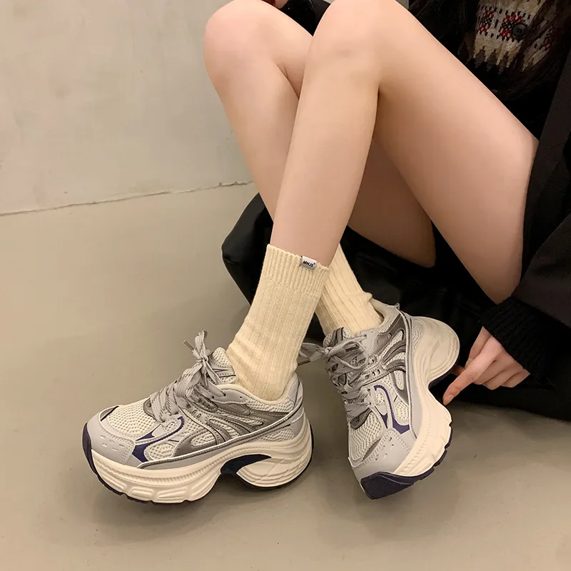 Boldi Kuki Anti Slip Wear Resistant Low Top Chunky Sneakers Women's-12