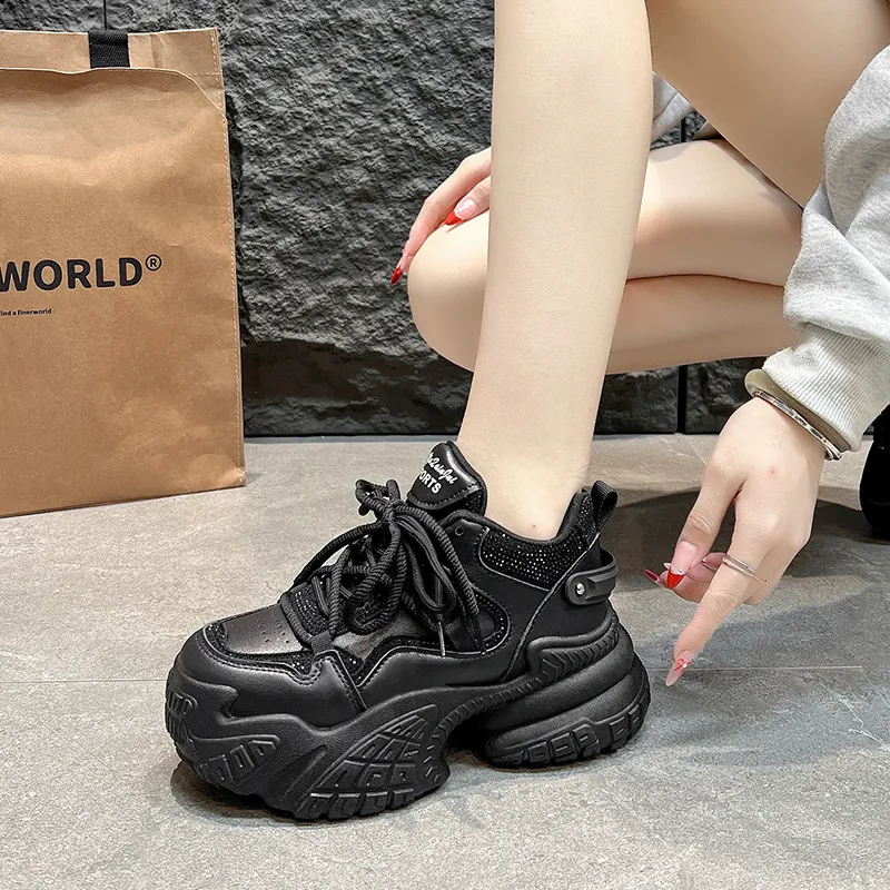 Boldi Kuki Slip Resistant Height Increasing Low Top Chunky Sneakers Women's-7
