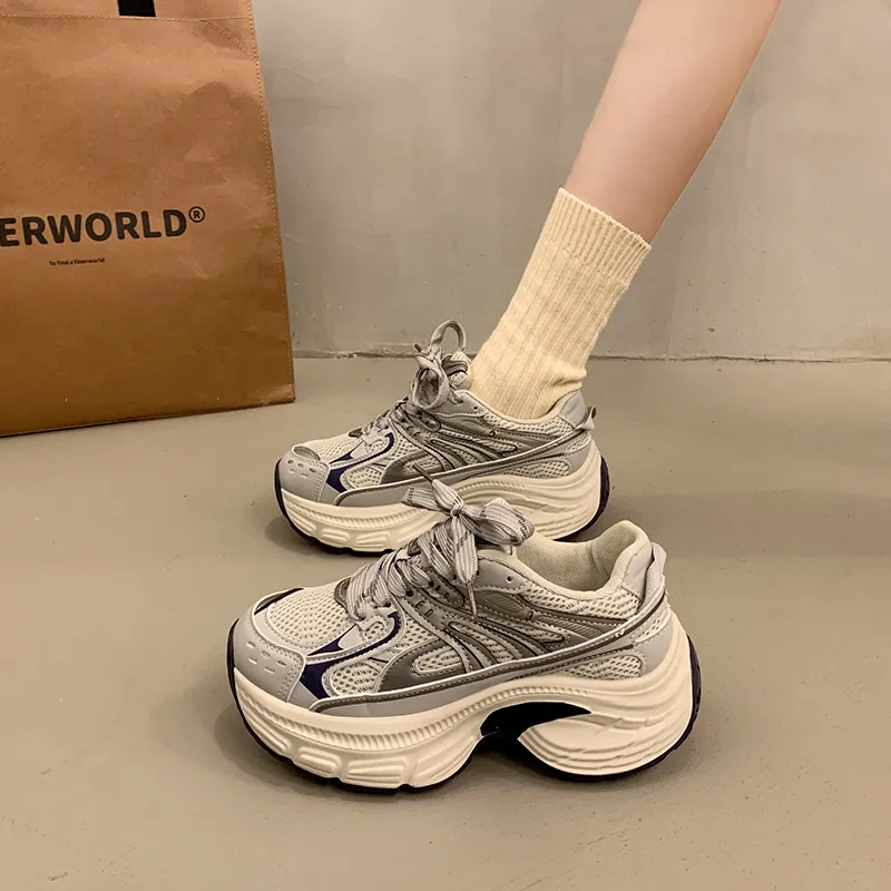 Boldi Kuki Anti Slip Wear Resistant Low Top Chunky Sneakers Women's-4