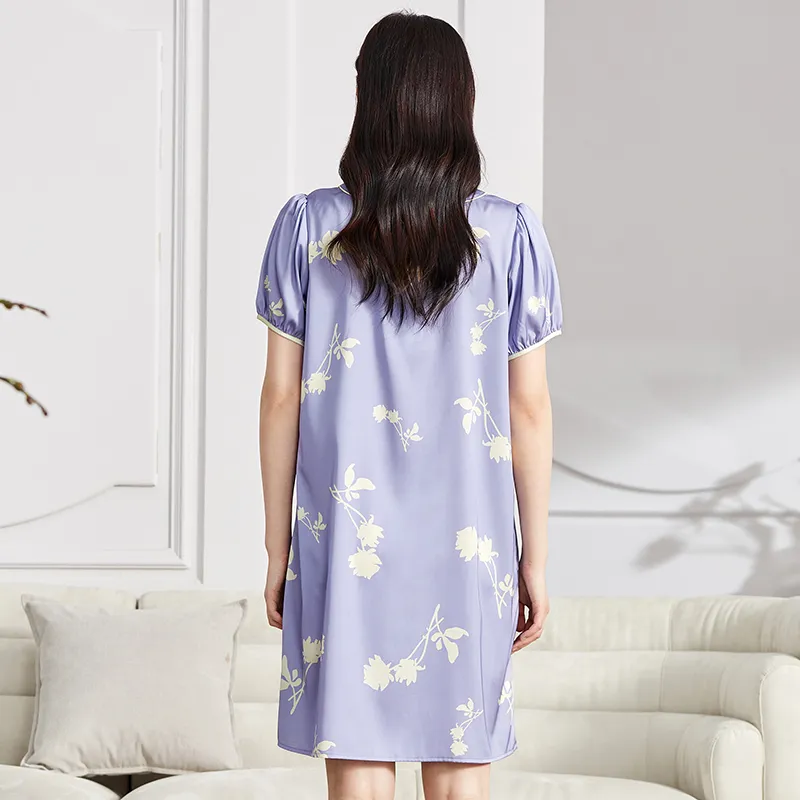 AUTUMNDEER Nightgown Women's Tuberose Purple-1