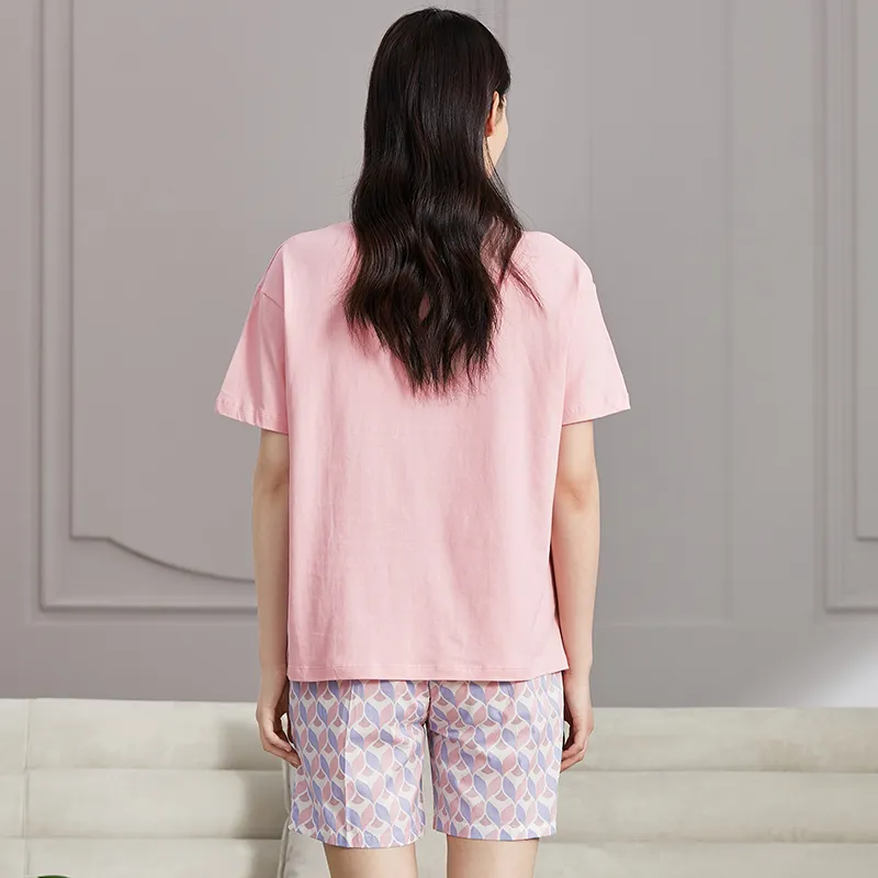 AUTUMNDEER Pajama Set Women's Cherry Blossom Pink-1