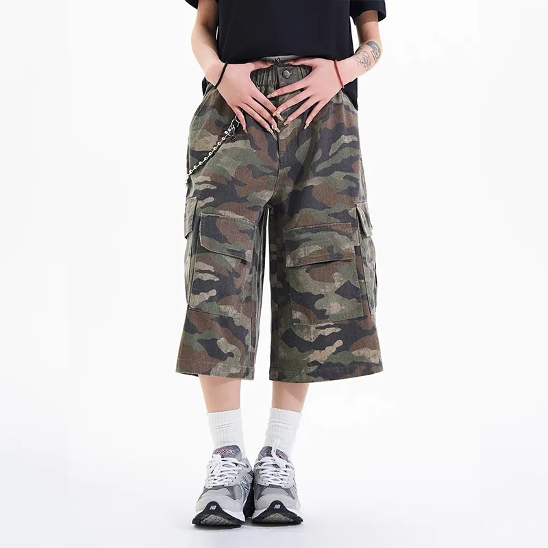 STRUCKCOOL Cargo Shorts Unisex Green Camouflage-5