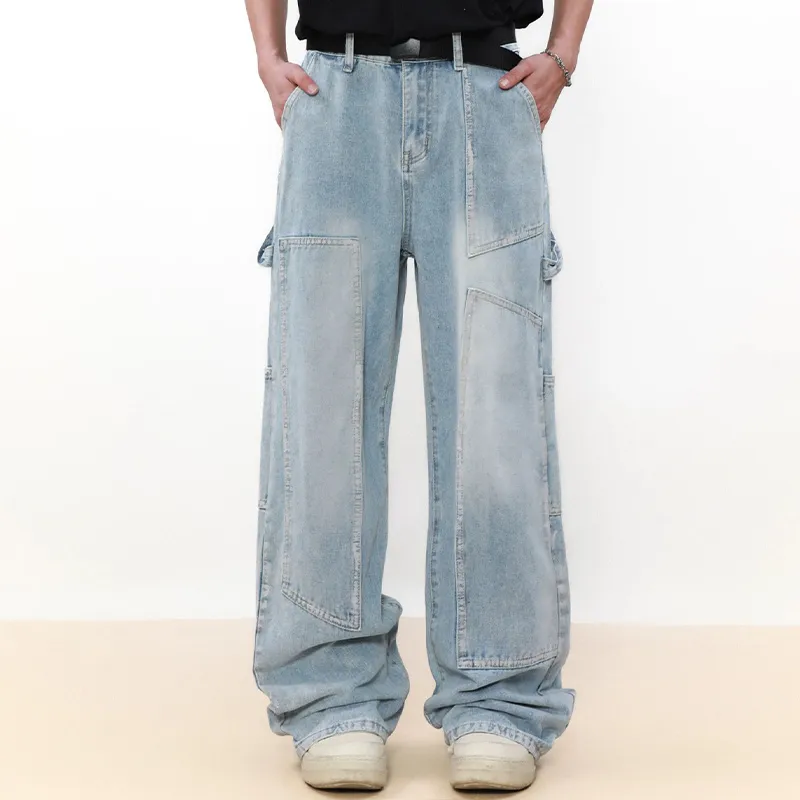TESTUNG Trendy Essential Jeans Unisex Blue Tone-11