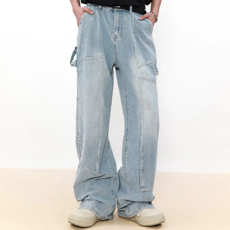 TESTUNG Trendy Essential Jeans Unisex Blue Tone-9