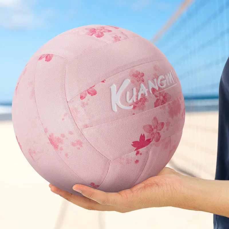 Kuangmi PU Size 5 Ball Middle School Volleyball Unisex Pink-6