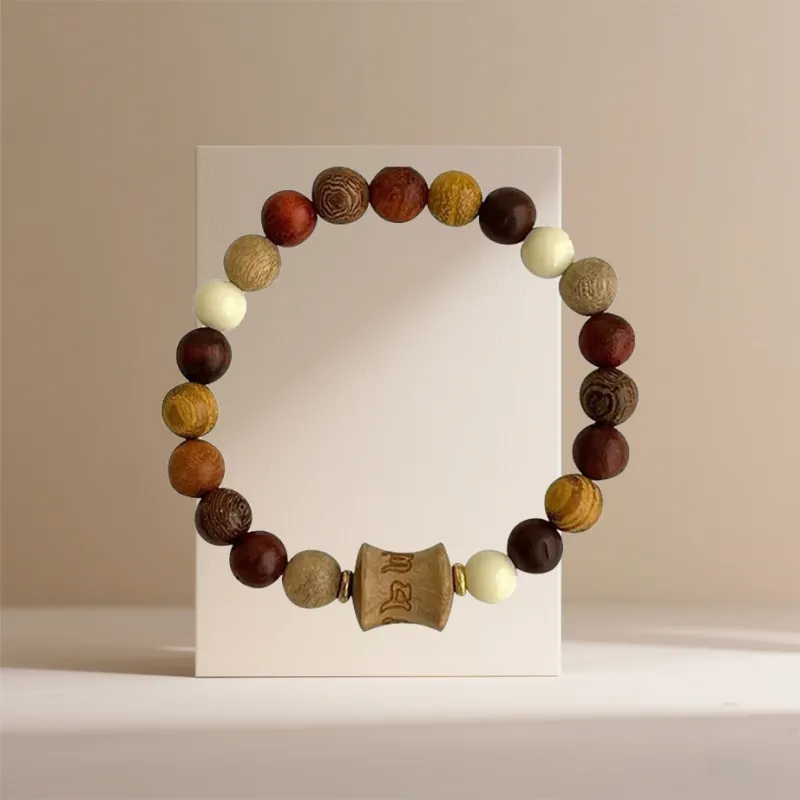QIONGRUIGE QR Sandalwood Bracelets Unisex-4