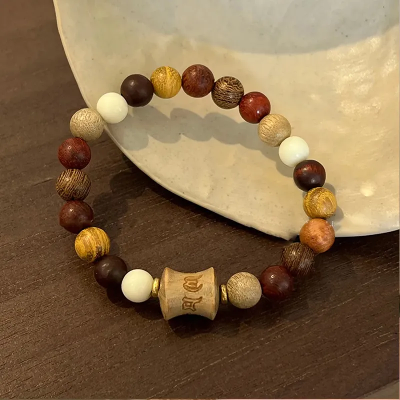 QIONGRUIGE QR Sandalwood Bracelets Unisex-2