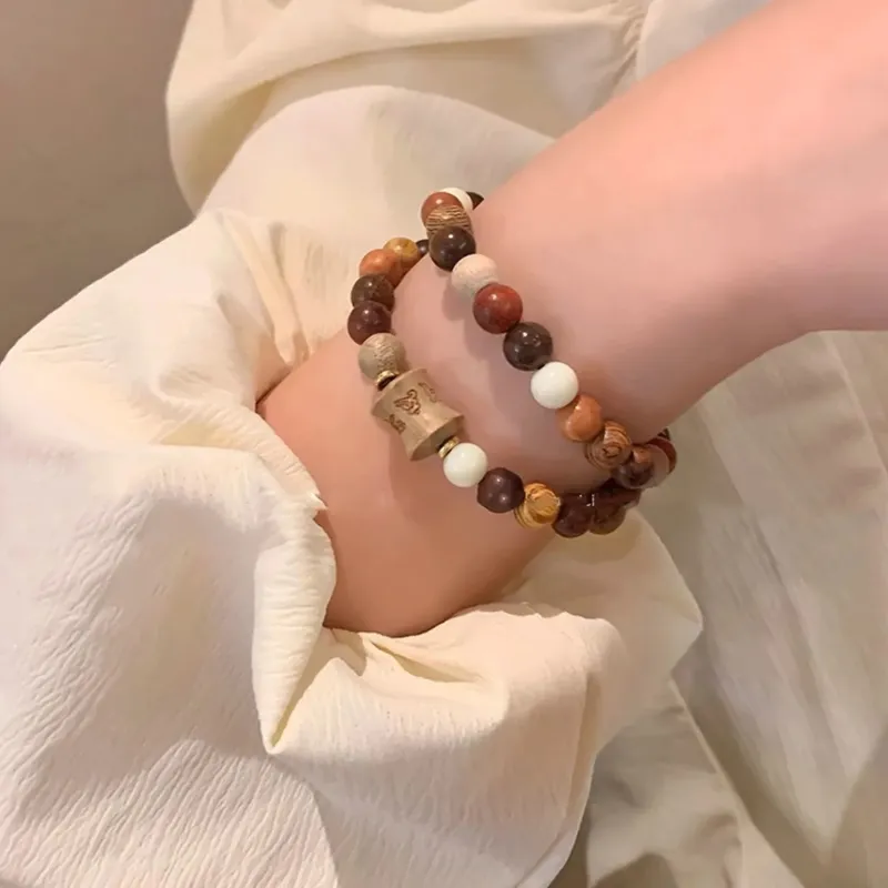 QIONGRUIGE QR Sandalwood Bracelets Unisex-3