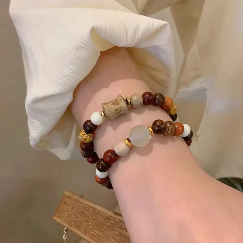QIONGRUIGE QR Sandalwood Bracelets Unisex-1