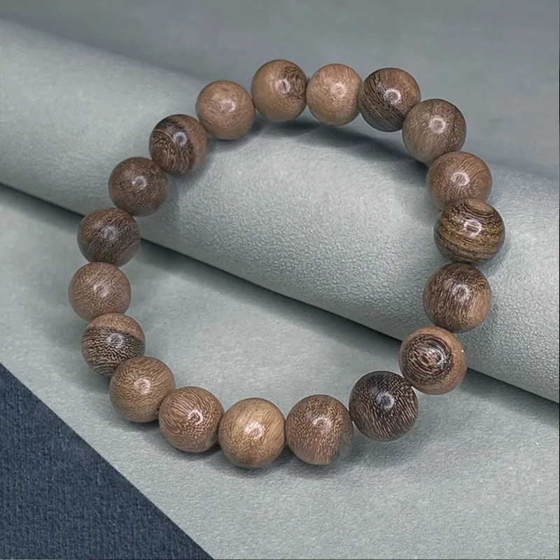 QIONGRUIGE QR Golden Sandalwood Bracelets Unisex-3