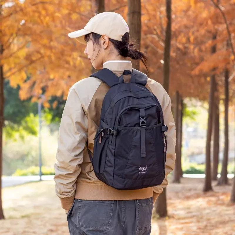 Jiang Qi Polyamide Backpack Unisex Gardenia Yellow/Ink Black-5