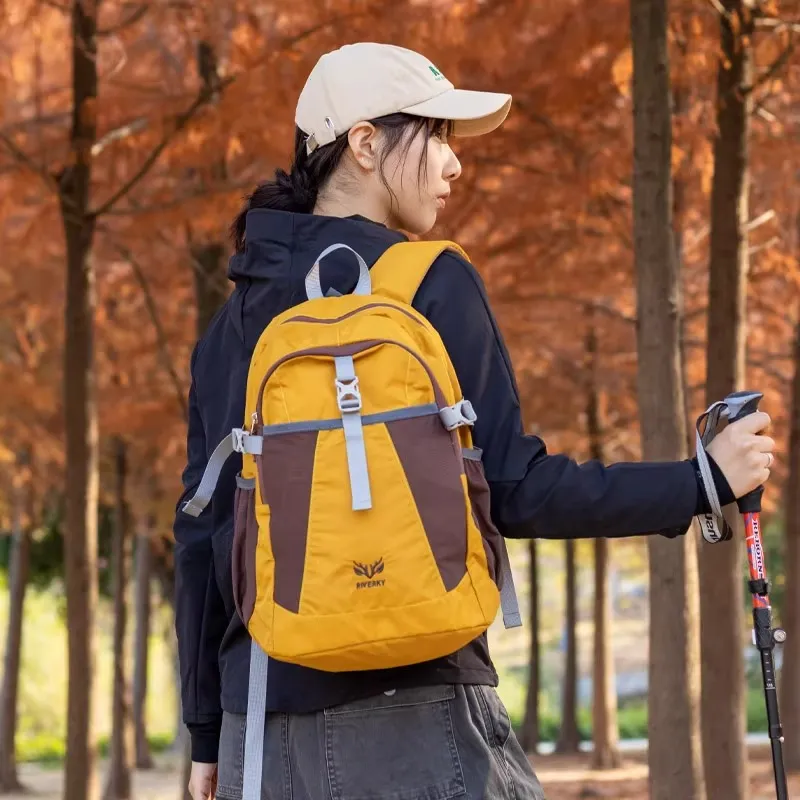Jiang Qi Polyamide Backpack Unisex Gardenia Yellow/Ink Black-1