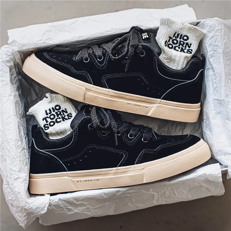 ADERSTAR Abrasion-Resistant Low-Top Skateboard Shoes Men's-7