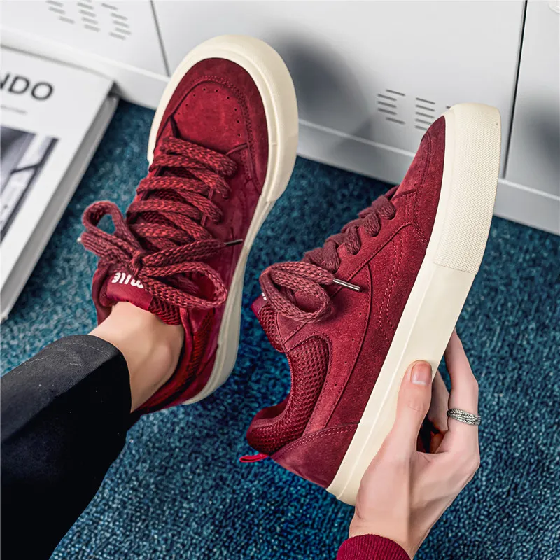 ADERSTAR Abrasion-Resistant Low-Top Skateboard Shoes Men's-12