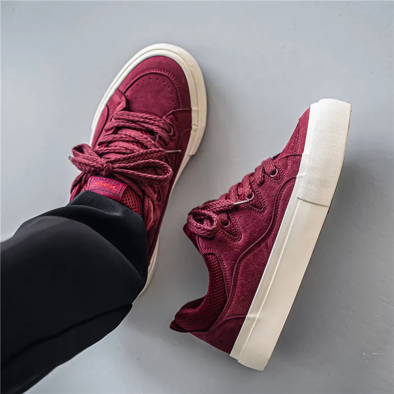 ADERSTAR Abrasion Resistant Low Top Skateboard Shoes Men's-4