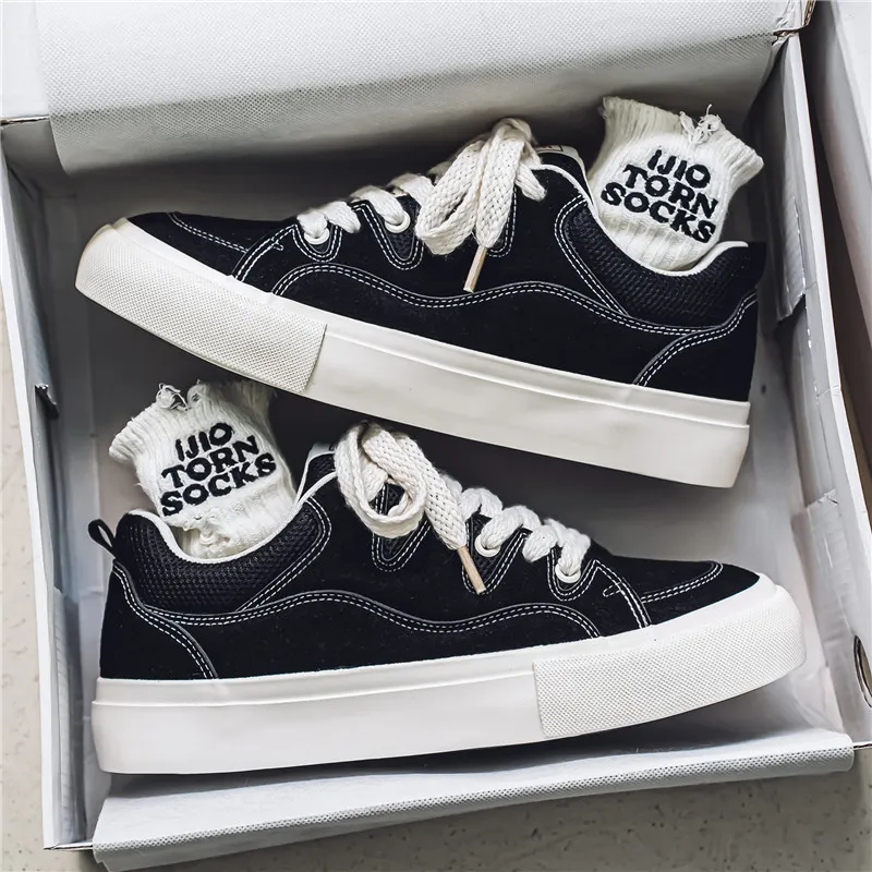 ADERSTAR Abrasion Resistant Low Top Skateboard Shoes Men's-17