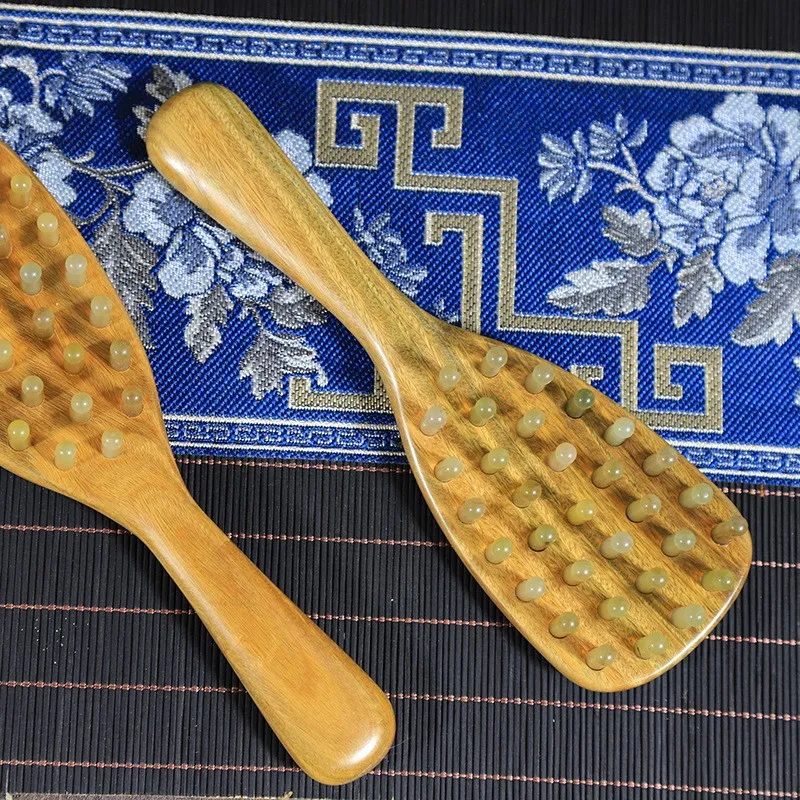 XIBI Sheep Horn Meridian 32 Pin Controller For Home Use Full Body All Meridians Sandalwood Comb Massage Head-4