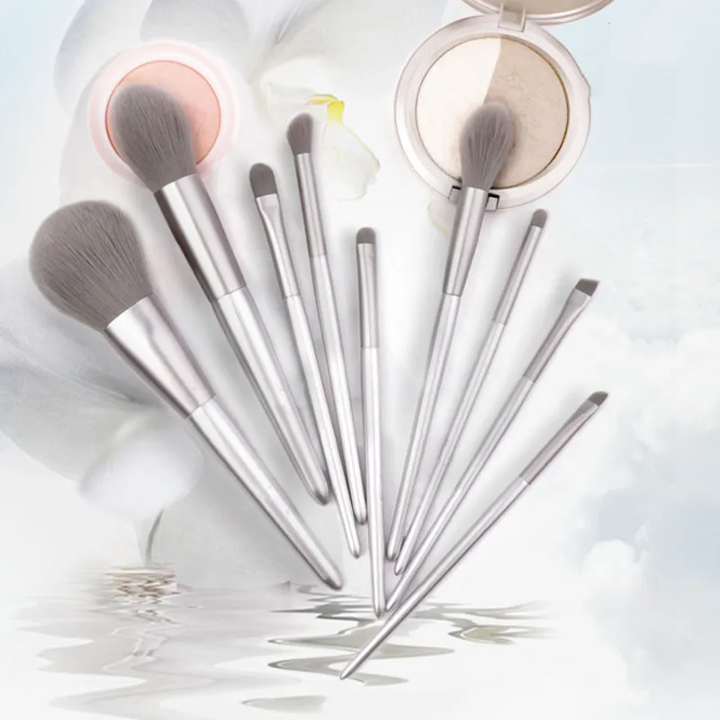 XIBI Flowing Light Fiber Naked Makeup Brushes 10 Pcs-2