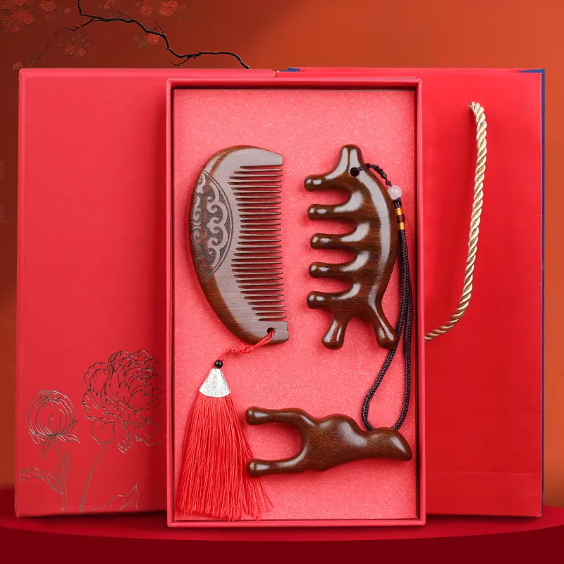 XIBI Massage Head Acupuncture Hairdressing Tools Straight Hair-3