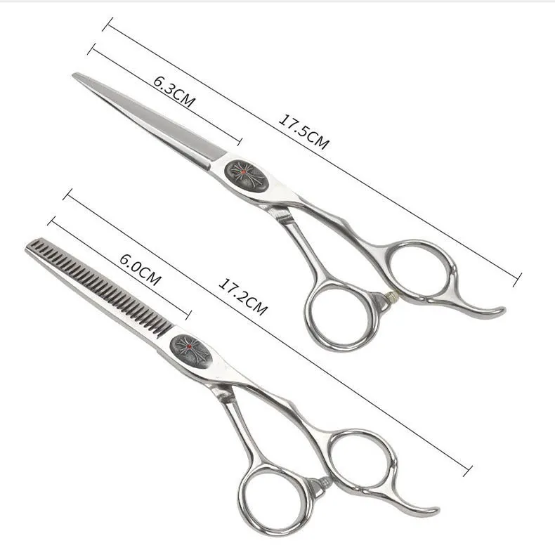 XIBI Hair Scissors Hair Scissors Scissor Set For Professional Thinning Flat Teeth Shears Barber Shop Only Hair-2