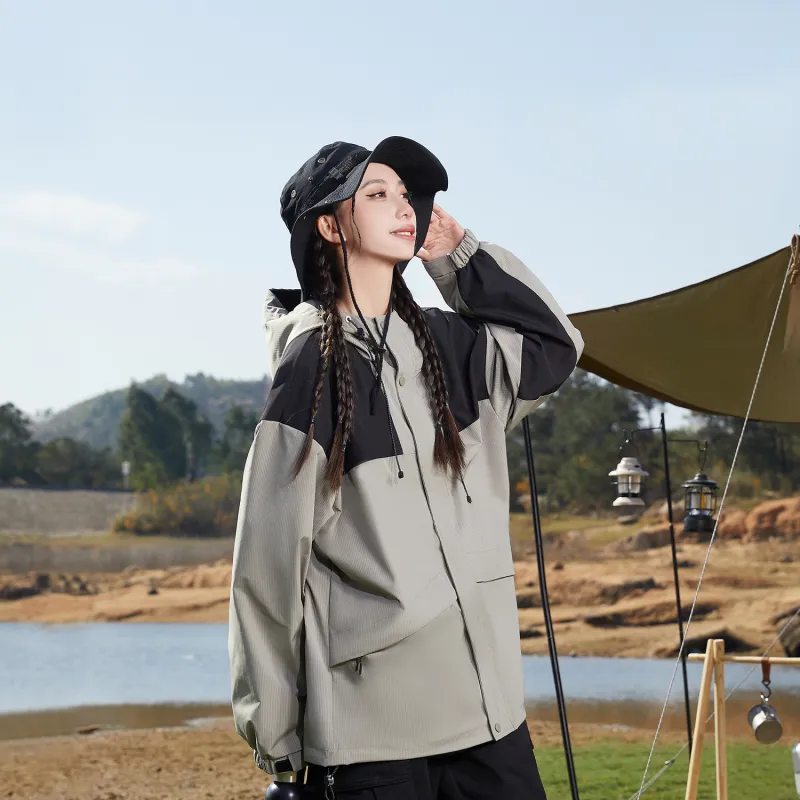 STANAIR Embroidery Sports Waterproof Windproof Hooded Jacket Unisex-9