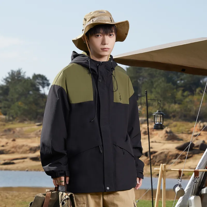 STANAIR Embroidery Sports Waterproof Windproof Hooded Jacket Unisex-4