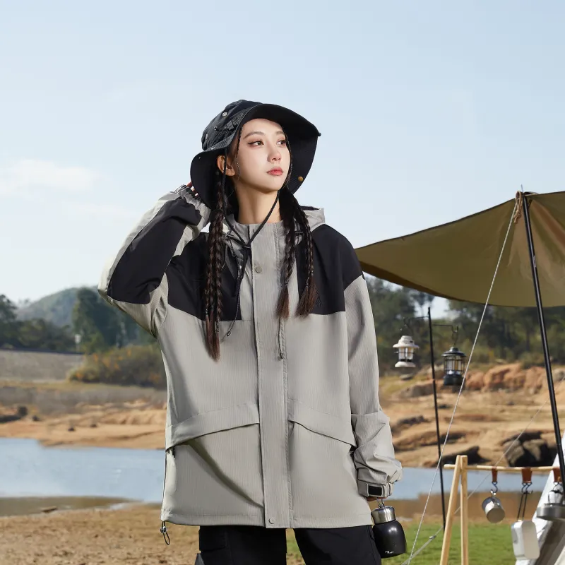 STANAIR Embroidery Sports Waterproof Windproof Hooded Jacket Unisex-7
