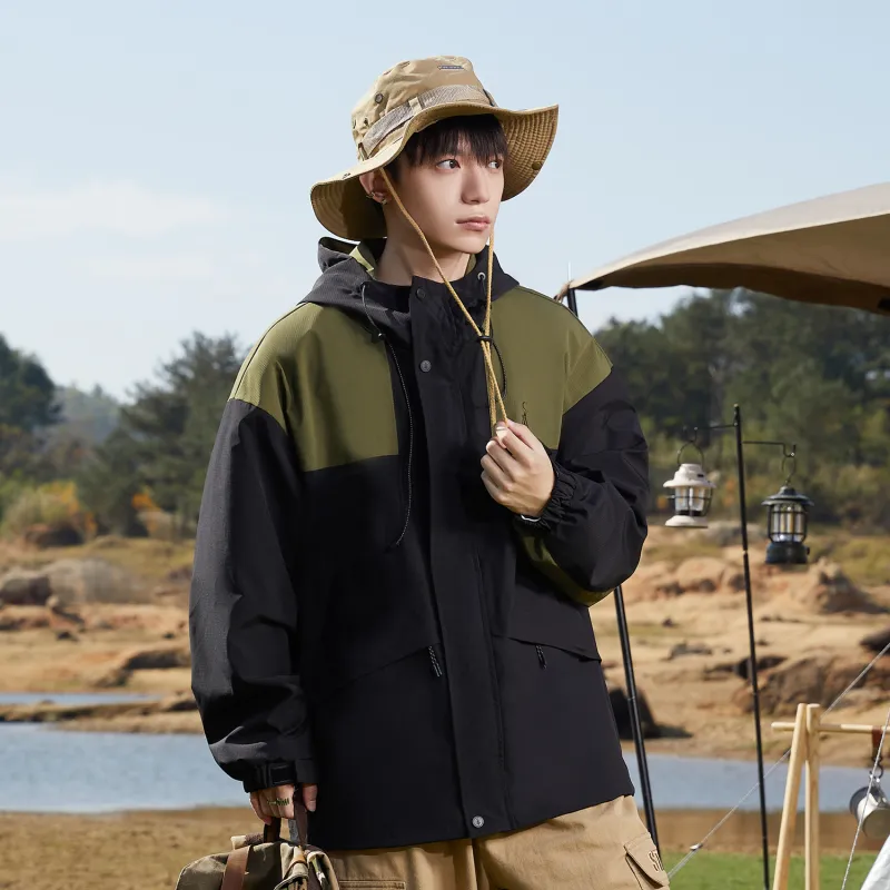 STANAIR Embroidery Sports Waterproof Windproof Hooded Jacket Unisex-3
