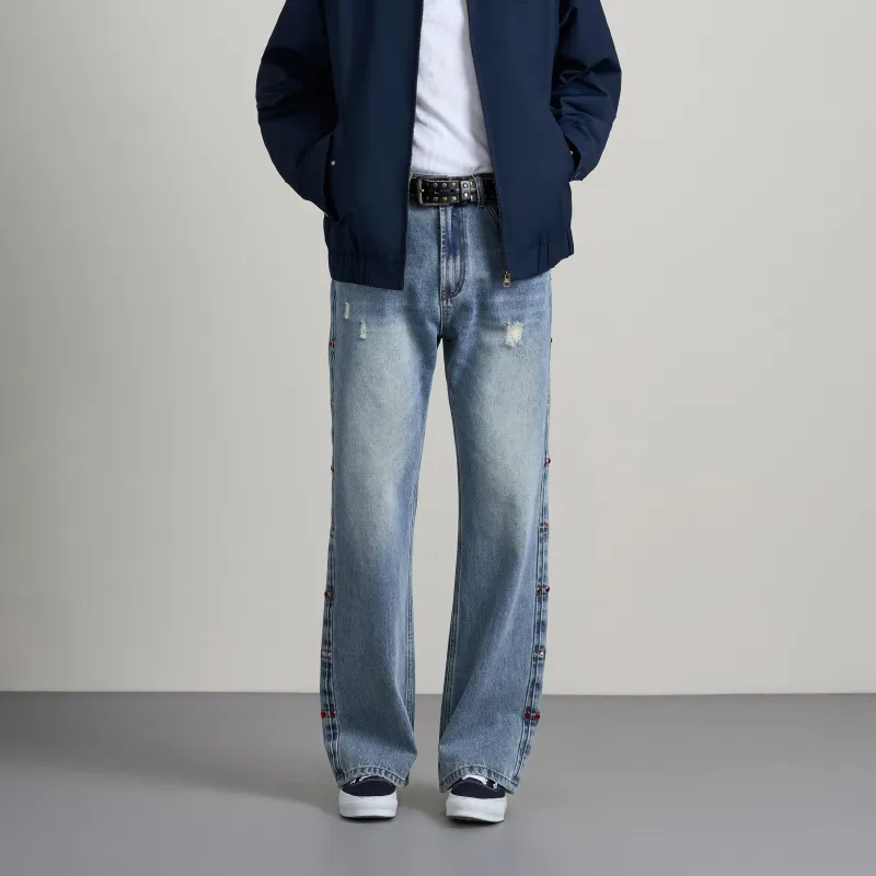 OCCUPY Jeans Unisex Washed Blue-3