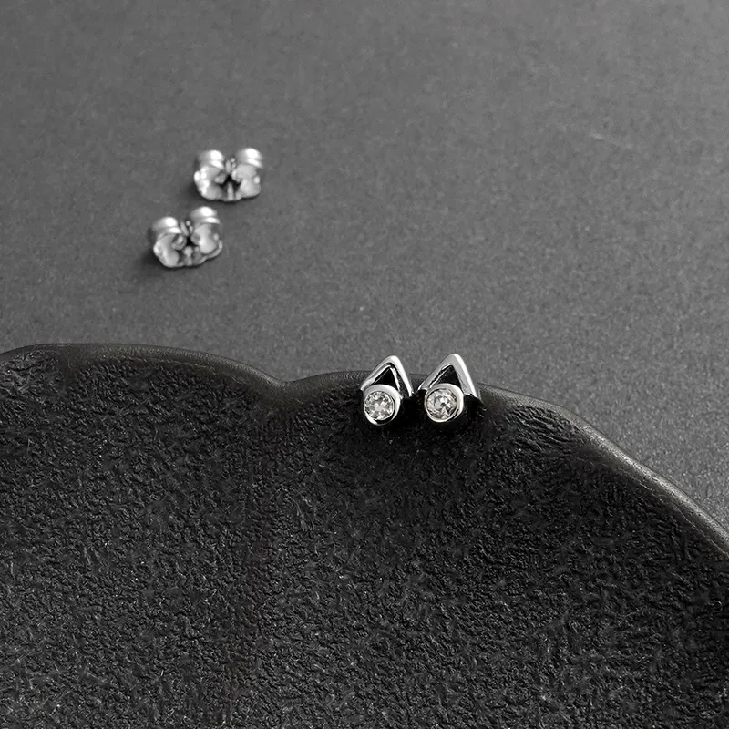 NAITANG S925 Silver Stud Earrings Unisex-3