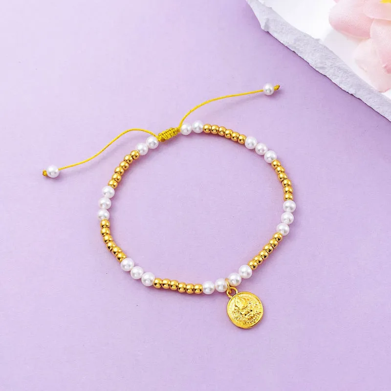NAITANG Yellow Jambhala 5D Hard Gold Fortune Bead With Adjustable Design Solid Gold Fixed Price Gold Bracelet Unisex-3