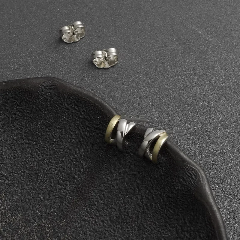 NAITANG S925 Silver Stud Earrings Unisex-2