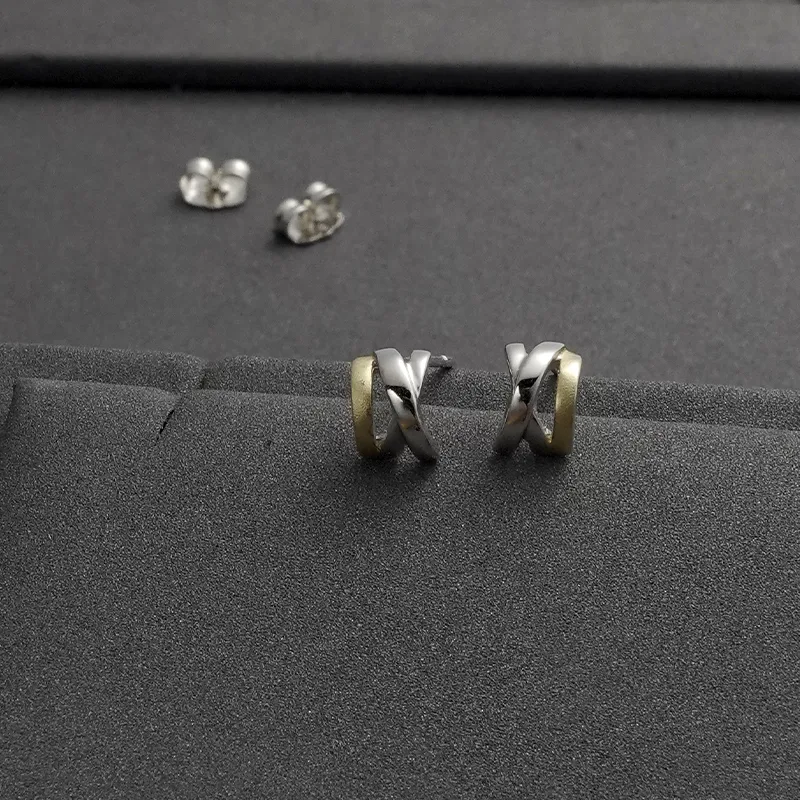 NAITANG S925 Silver Stud Earrings Unisex-1
