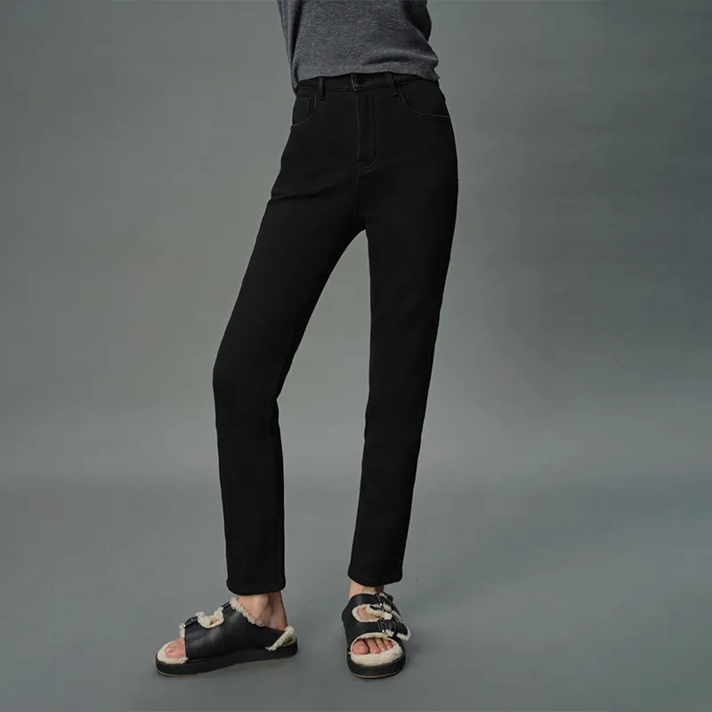 ZHOUMIAO Jeans Women's Black-3