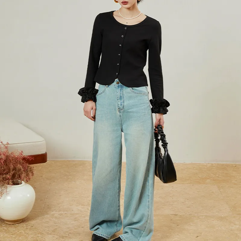 Luqingyi Jeans Women's Light Blue-5