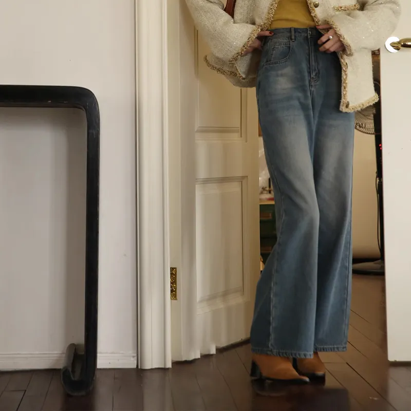 Luqingyi Jeans Women's Blue-3